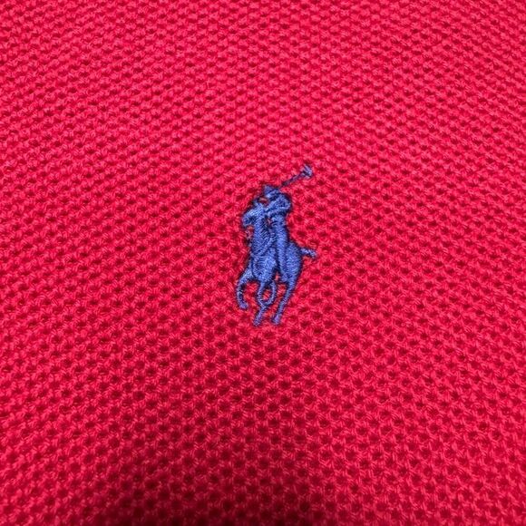 Polo Ralph Lauren Pima Cotton Men’s Sweater XL Red Crew Neck Knit Preppy Golf - Picture 3 of 8